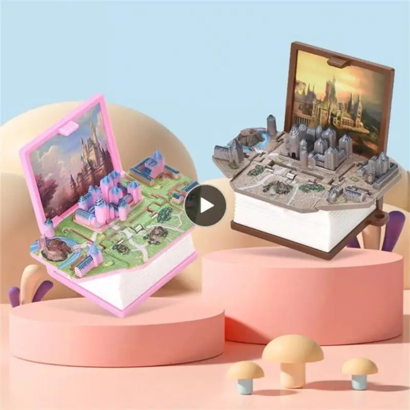 

3d Folding Bomb Book Creative Gift Birthday Gift Book Keychain Dinosaurs/castle/space Pendant Toys Novelty Toys