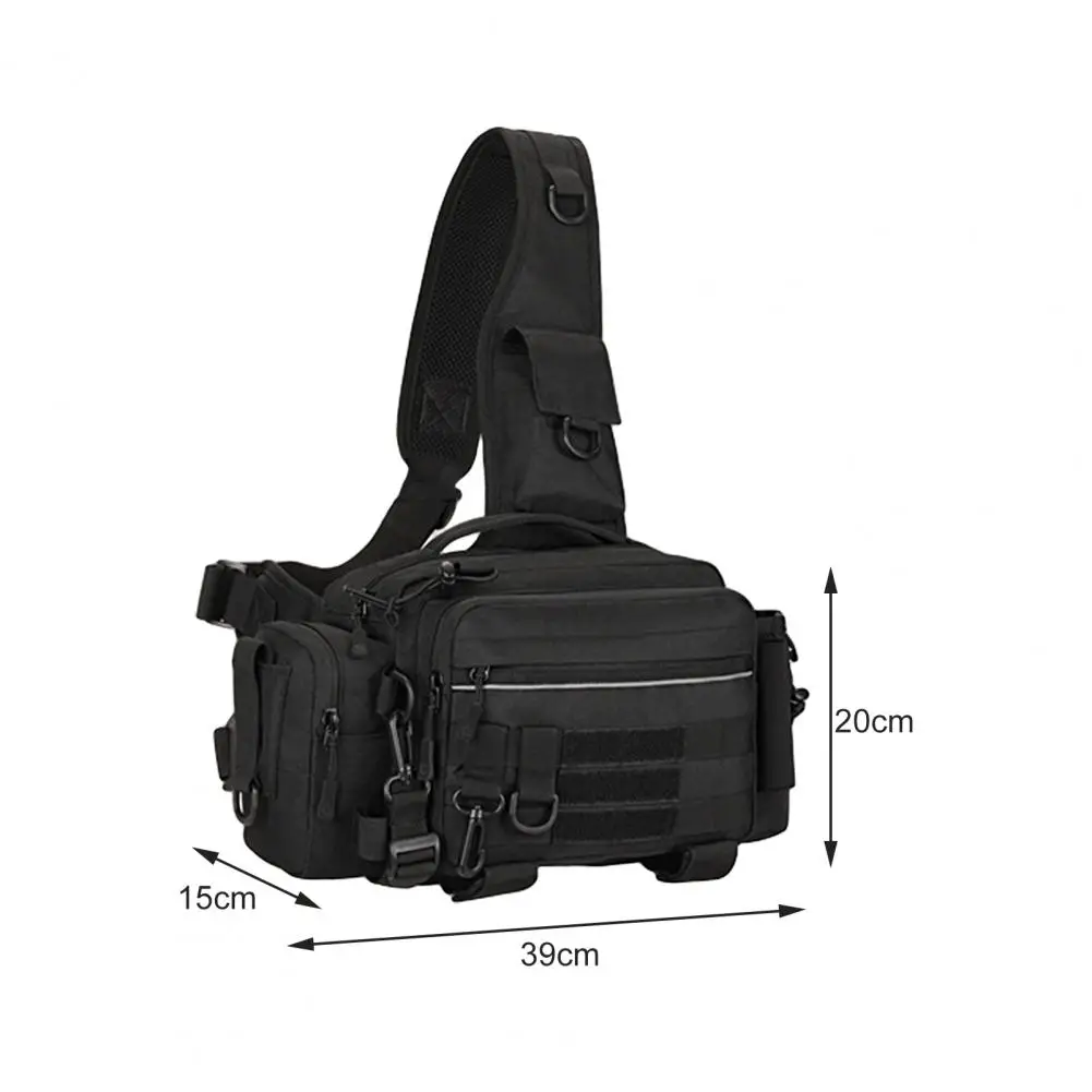 

Crossbody Bag Convenient Wear Resistant Adjustable Shoulder Strap Hunting Accessory Gear Tool Bag Lure Bag Large Capacity