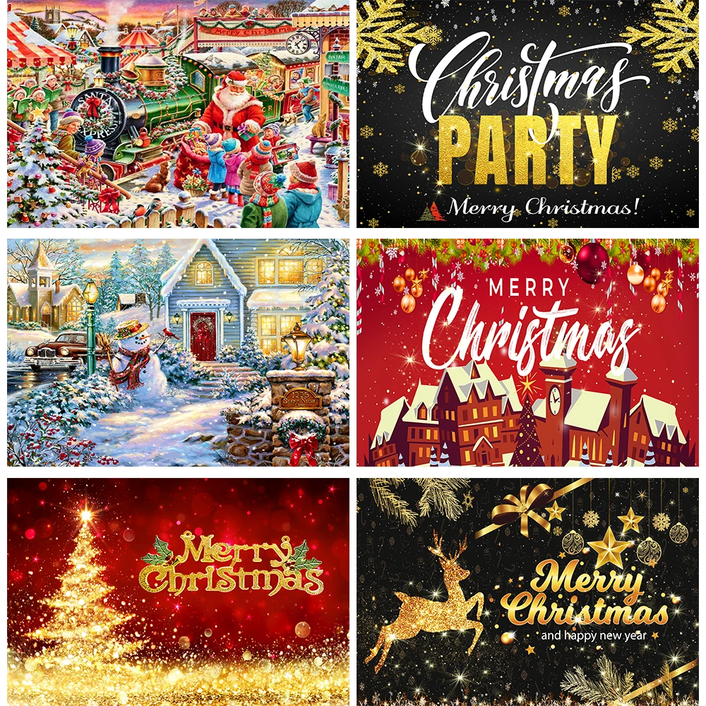 

Christmas Photography Backdrop Kids Christmas Silver Tree Snowflake Gifts Party Wall Decoration Photo Portrait Photography Backg