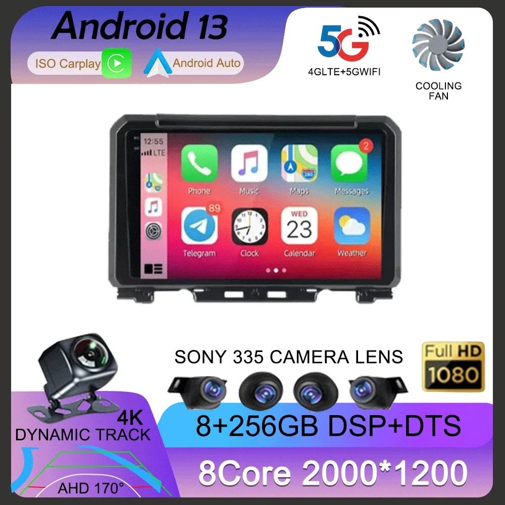 Android 13 9-дюймовый для Suzuki Jimny JB64 JB74 2018-2020 Мультимедийный видеоплеер Автомобильный