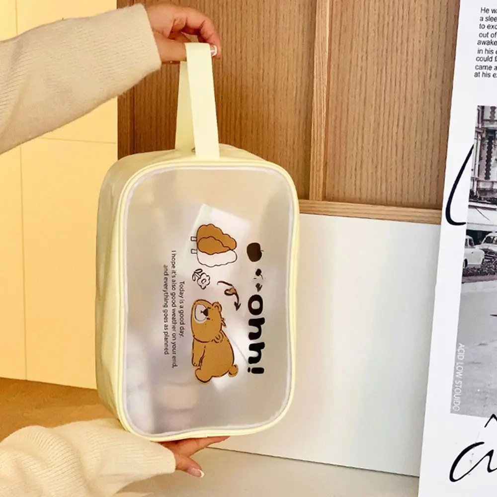 Прозрачные сумки для туалетных принадлежностей мультяшный медведь капибара