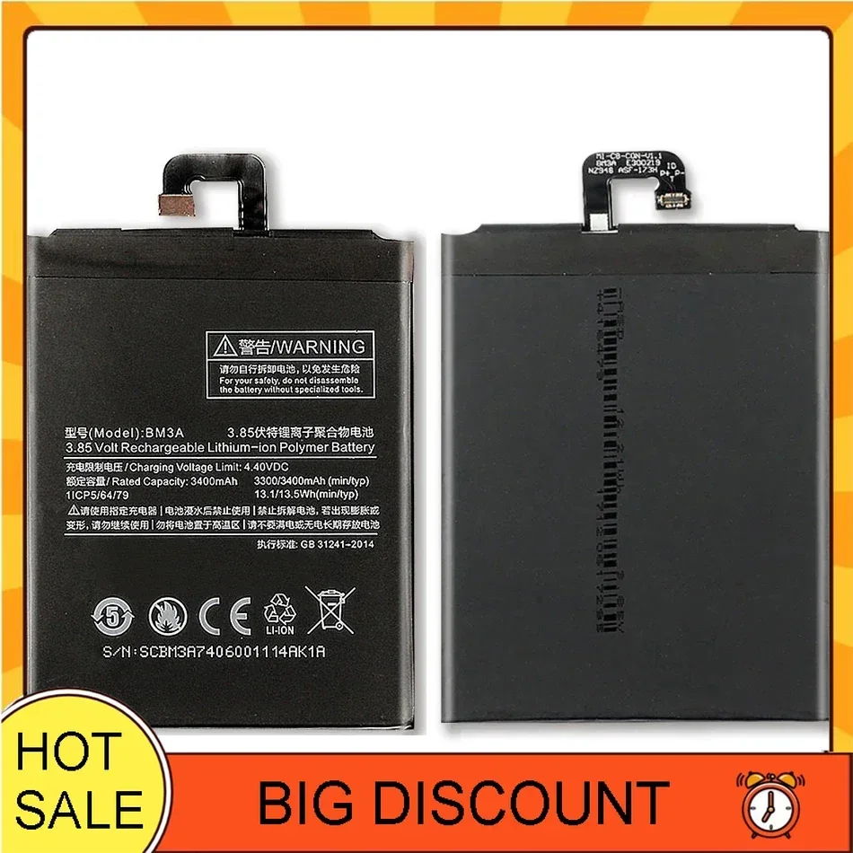 Аккумулятор для мобильного телефона Bateria Xiao Mi BM3A BM 3A Xiaomi Note 3 Note3 3300 мАч