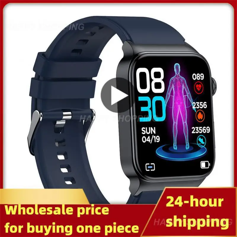 

New E500 Blood Glucose Smart Watch ECG Monitoring Blood Pressure Body Temperature Smartwatch Men IP68 Waterproof Watches