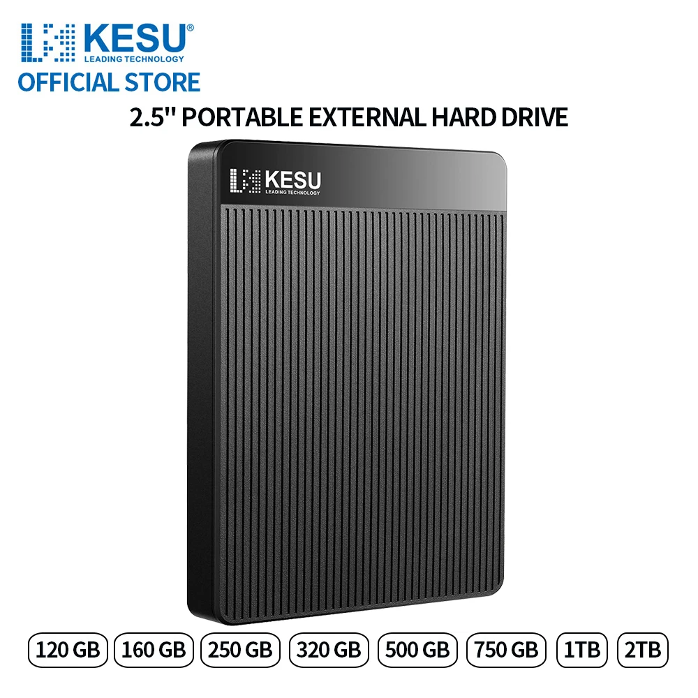Портативный внешний жесткий диск KESU Hd Externo 1t, 2,5 дюйма, 320 Гб/500 Гб/750 Гб/ТБ, совместим с ПК, Mac, настольными компьютерами, MacBook