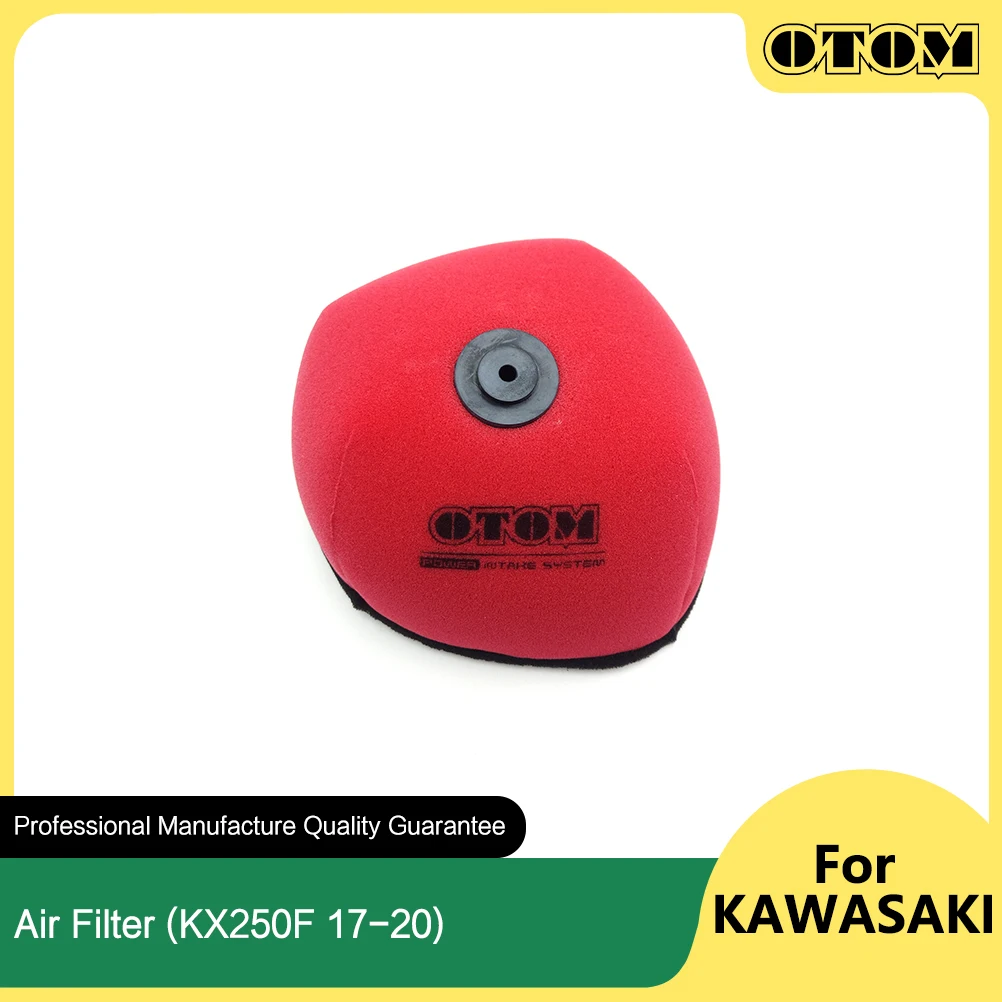 

OTOM Motorcycle Air Filter Dual Foam Layer Sponge Cleaner For KAWASAKI KX250F 17-20 KX450F 16-18 Pit Dirt Bike Accessories Parts