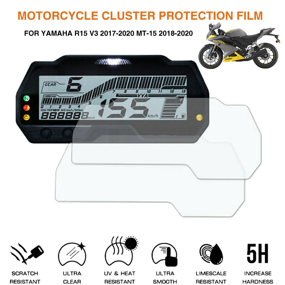 

Yamaha yzf R15 mt-15 2017-2021 instrument protective film wear resistant UV resistant blue transparent