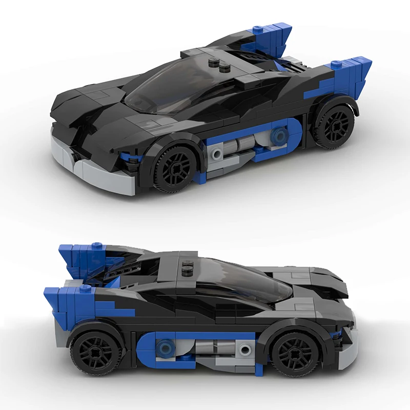 Фото Конструктор MOC DC Batmaner для мальчиков, супергерой, гоночный спортивный автомобиль, скоростной чемпион, гонщик, креативные Конструкторы для гаража №1