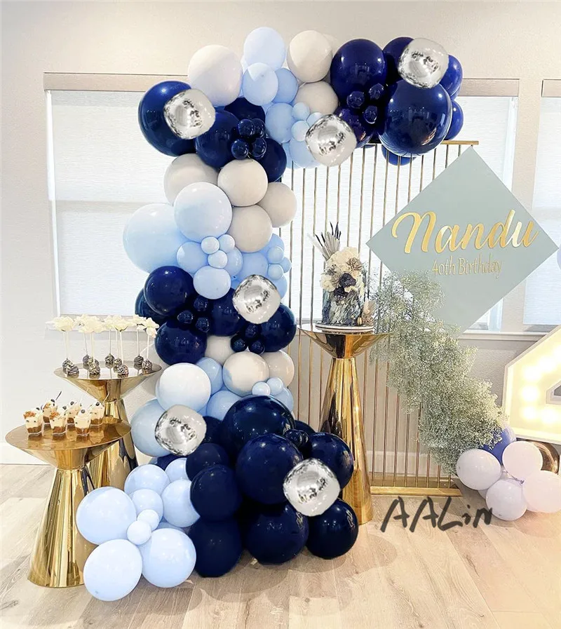 

Navy Blue Balloon Garland Arch Kit Metallic Gold Ballon Birthday Wedding Decoration Baby Shower Party Decorative Supplies Baloon