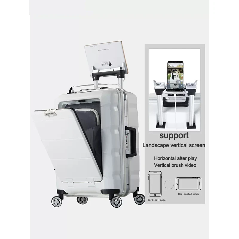 Front Computer Luggage 20 Inches PP Hook Trolley Travel Suit