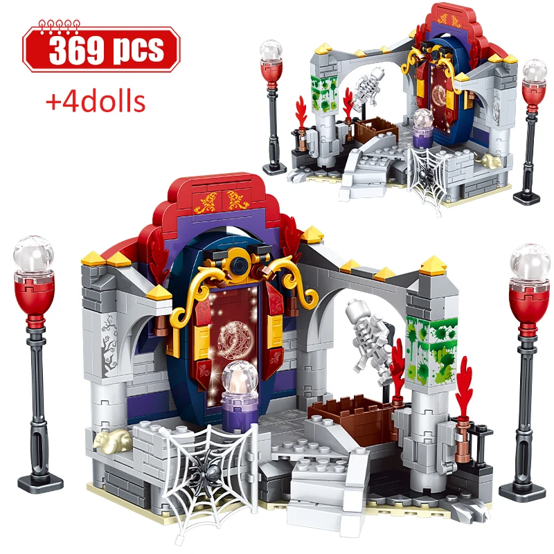 

369pcs City Princess Prince Castle Architecture Building Blocks Friends Fantasy Magic Dwarf House Movie Figures Bricks for Kids