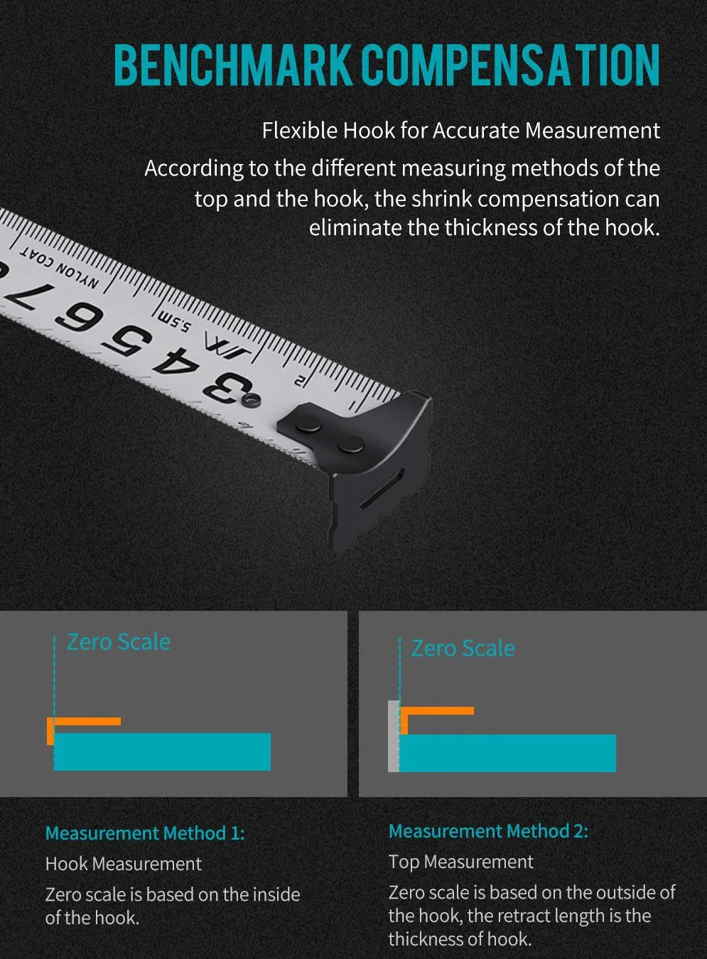 Jimihome 5 м/3 м рулетка с автоматической блокировкой линейка покрытием портативная