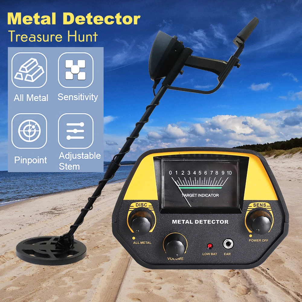 Detector De Metales subterráneo De alta sensibilidad, rastreador ajustable, resistente al agua,...
