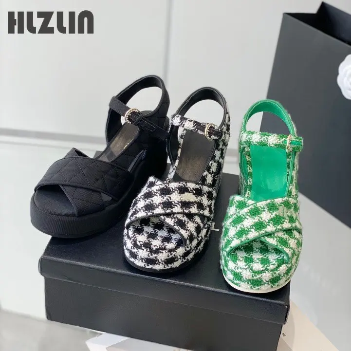 

Женские сандалии на толстой подошве, Водонепроницаемые босоножки на высоком каблуке и платформе, весна-лето 2023