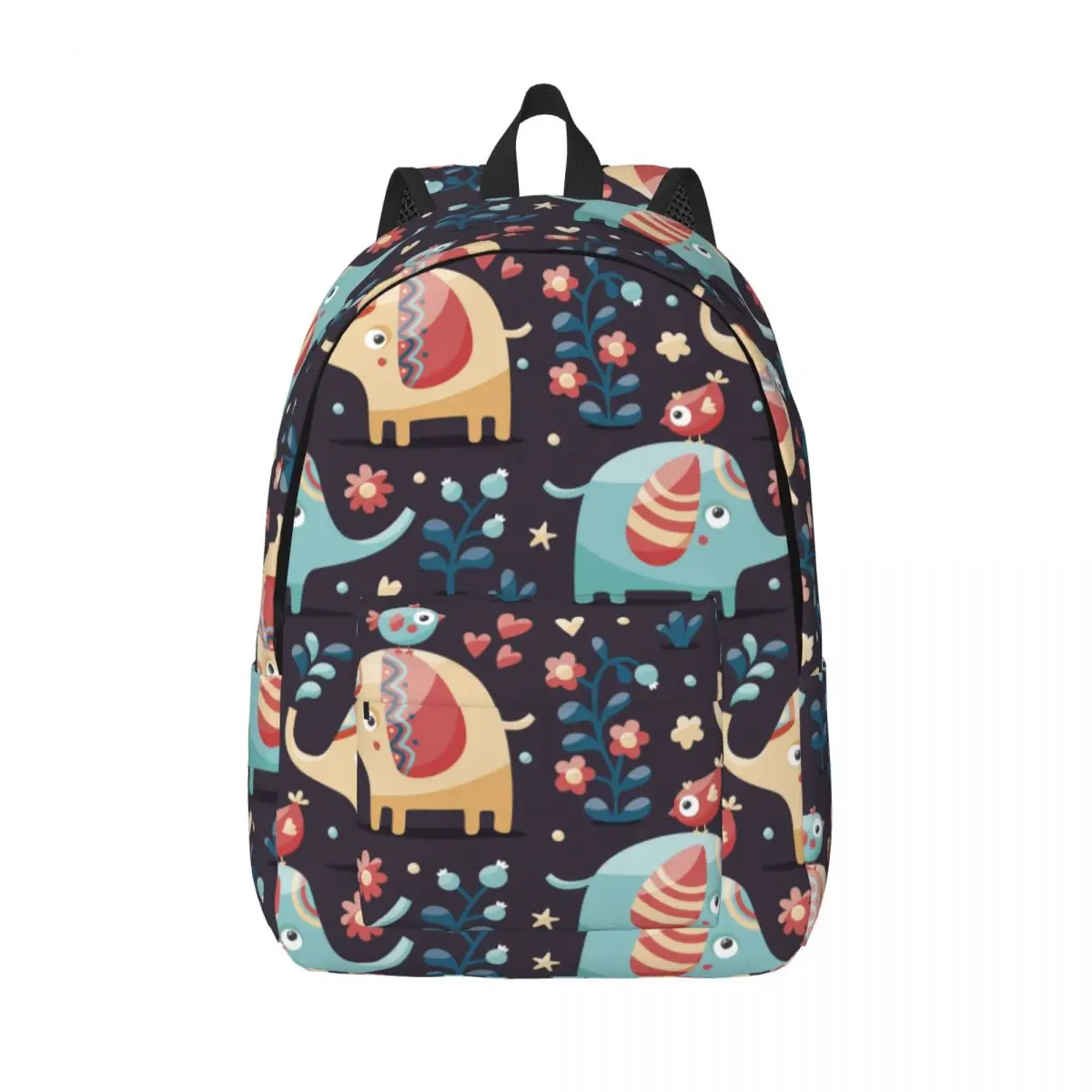 

Рюкзак для мужчин и женщин, вместительный ранец для ноутбука с милыми слонами, птицами, растениями, джунглями, цветами, сердечками, школьный ранец