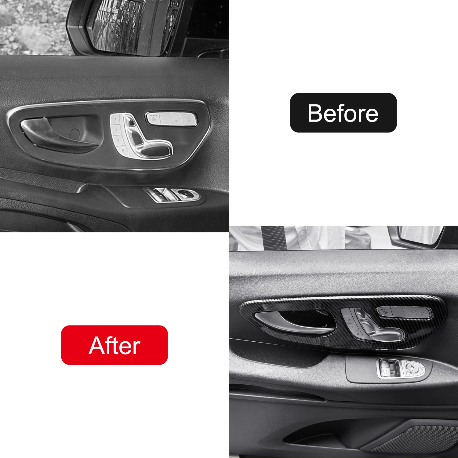 Подходит для Mercedes-Benz Vito 2024 2025 накладка на внутреннюю дверную ручку 2 шт. (подходит