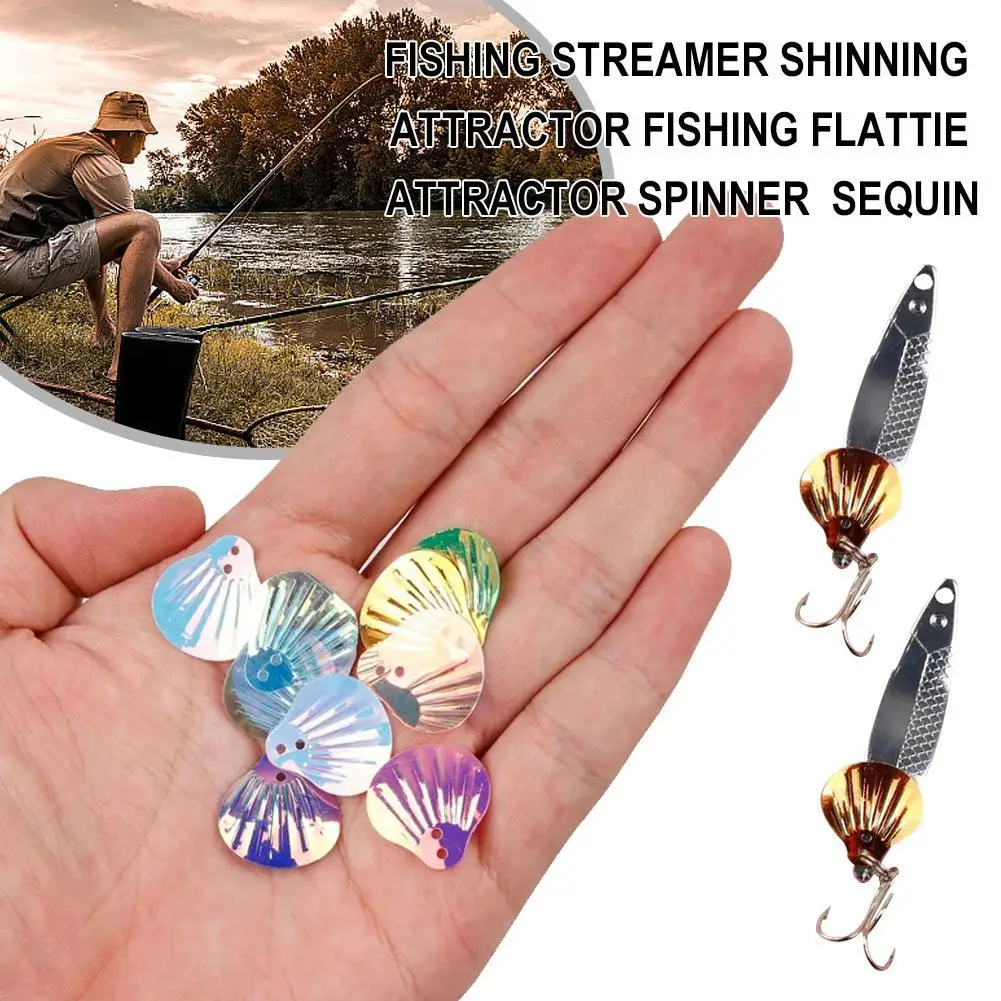

30/50PCS Fly Tying Streamer Shinning Attractor Fishing Spoon Accessories Plastic Pearl Flash Spinner Soft Bait Fish Gill