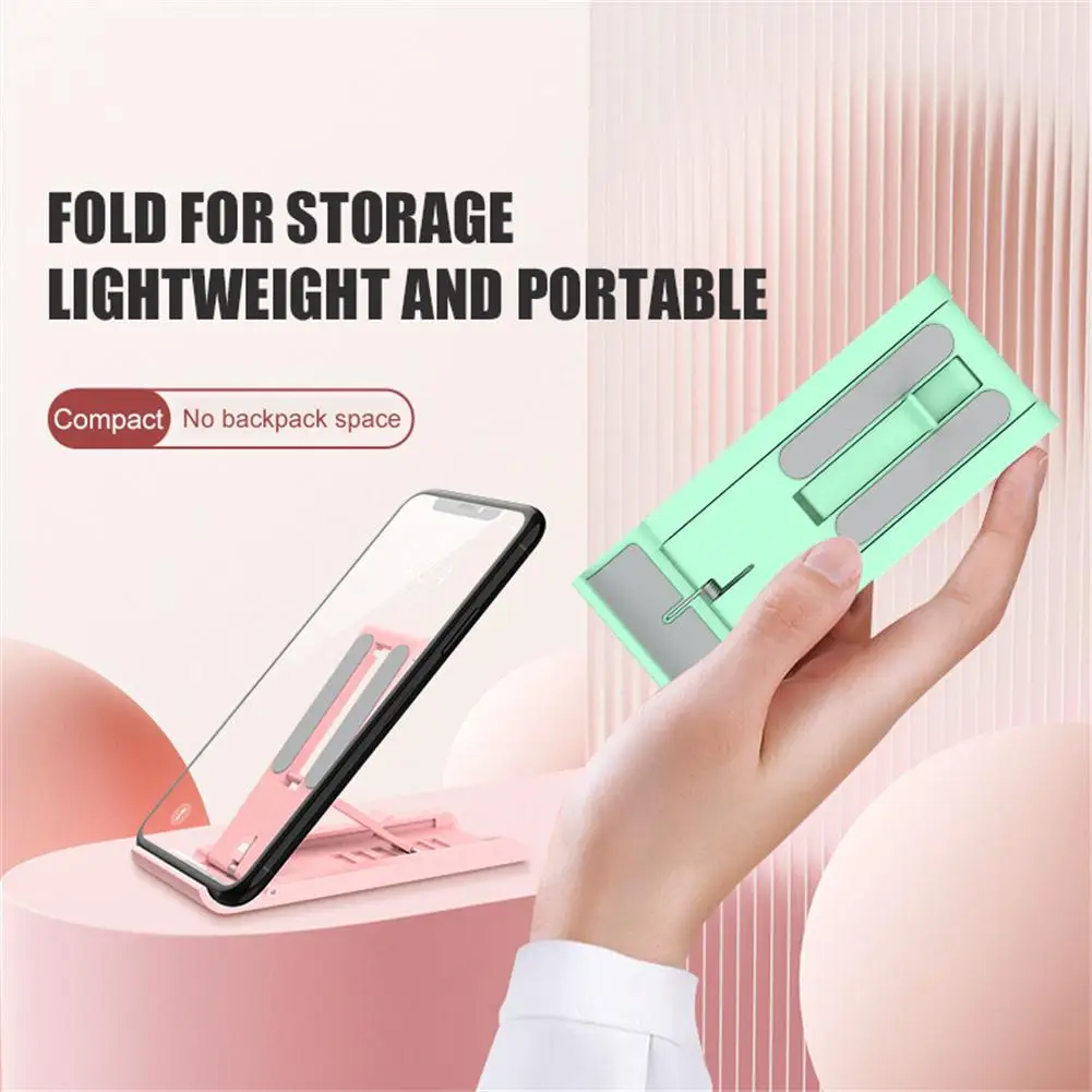 

Adjustable Phone Holder Non-slip Desktop Stand Bracket Foldable Portable Phone Tablets Holder Cradle Dock