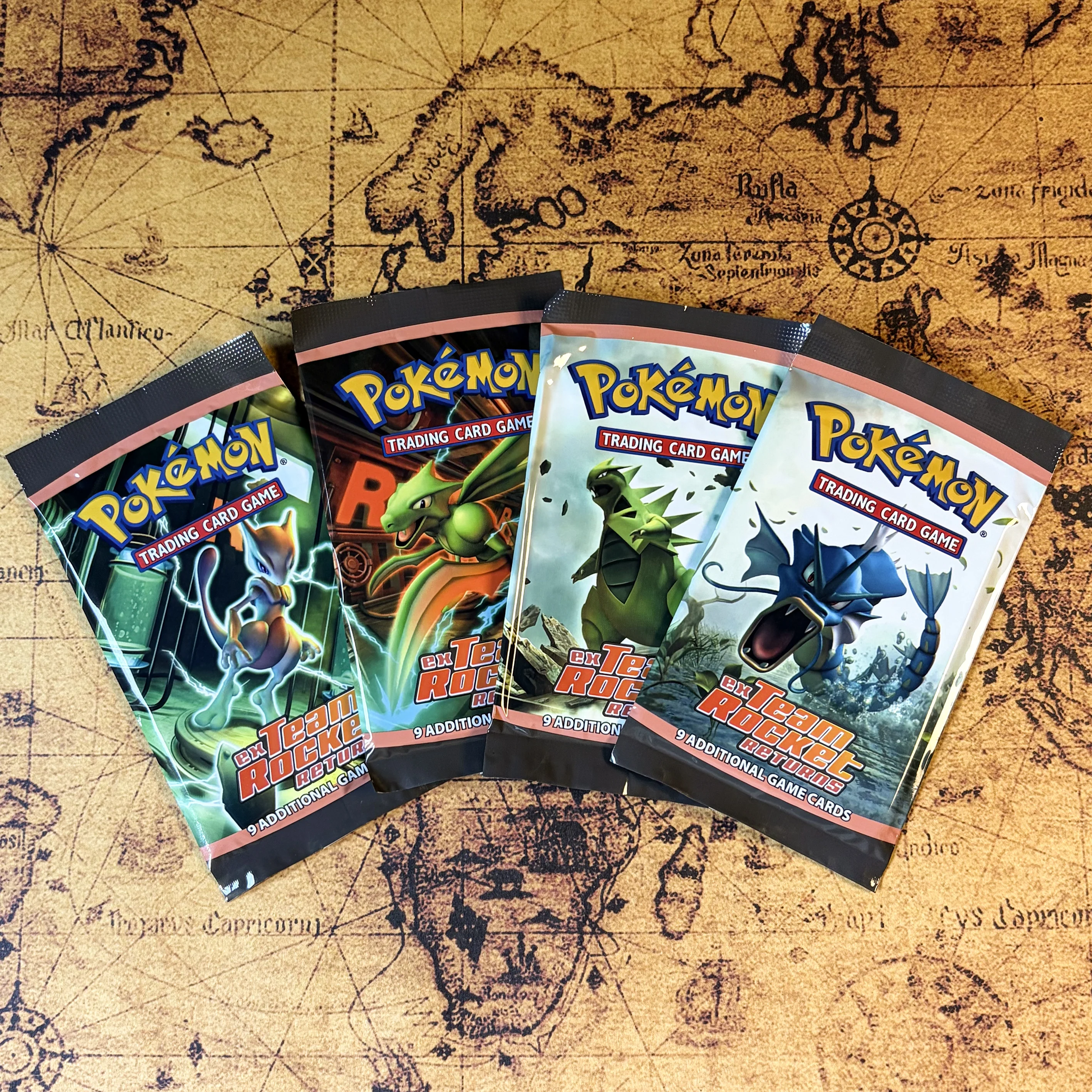 Фото Винтажные запечатанные бустерные наборы PTCG: Destiny/Team Rocket/EX Returns Expansion/Base Set/Jungle/Fossil PKM — коллекционные карточки для обмена №4
