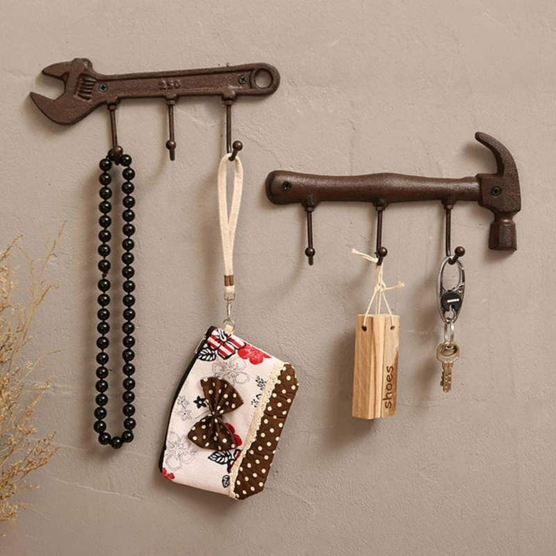 

Vintage Industrial Hammer Wrench Hook Wall Mounted Storage Hanger
