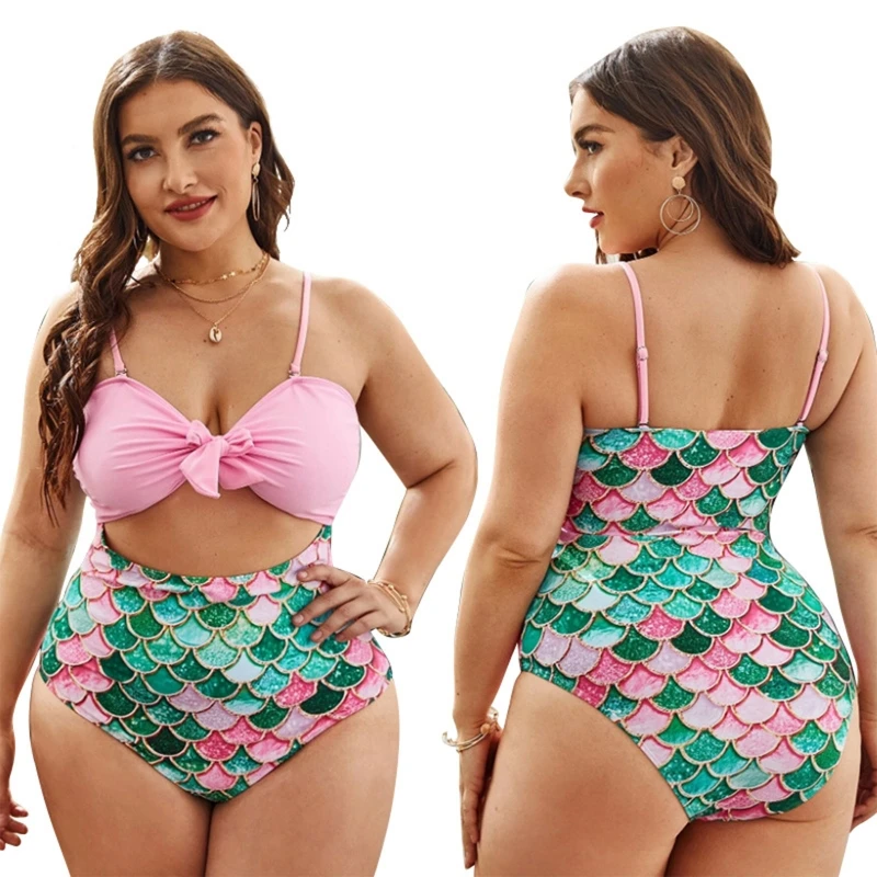 

Женский сексуальный винтажный пляжный бикини большого размера, женский купальный костюм