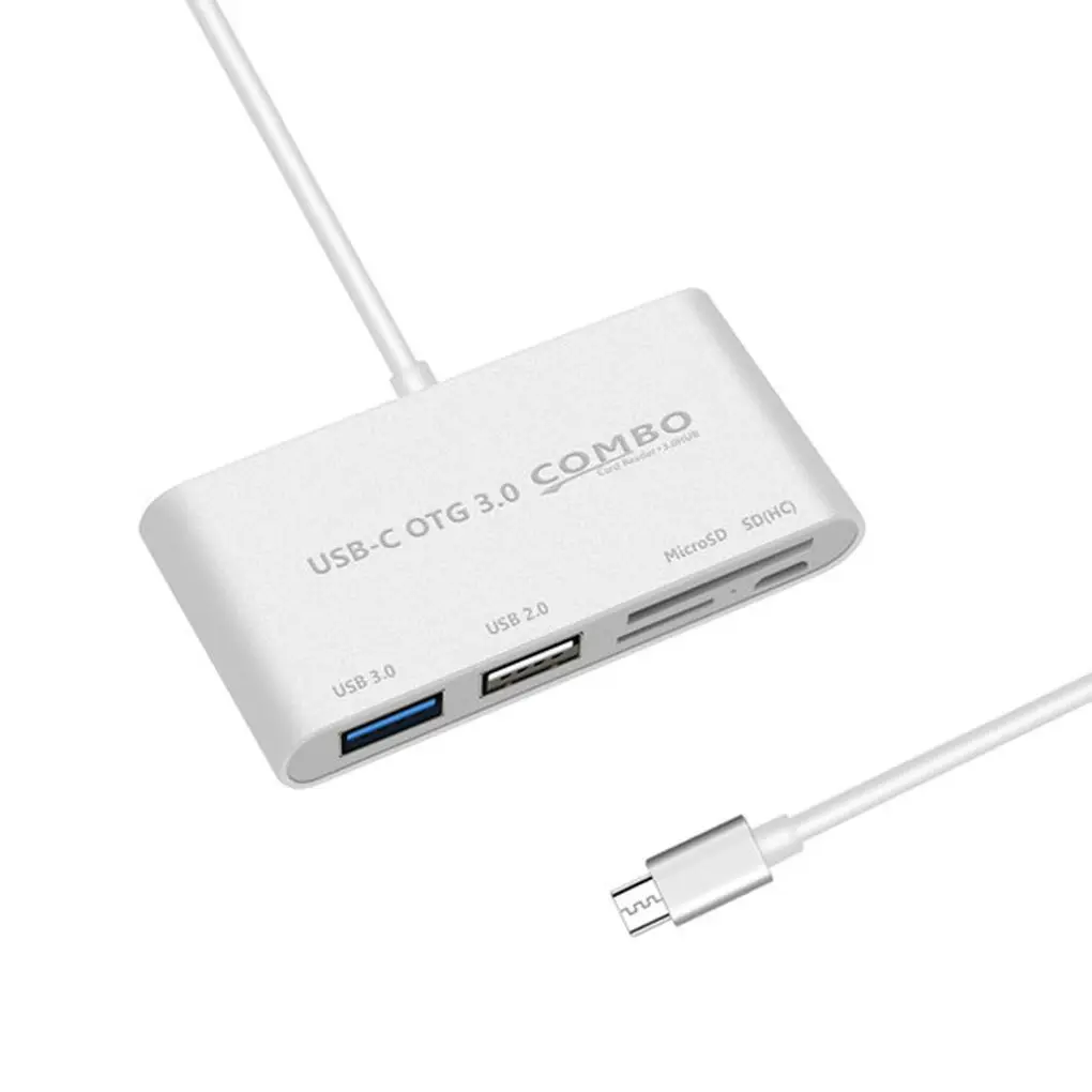 

USB-концентратор 5 в 1, мульти-разветвитель из алюминиевого сплава для Macbook Pro Air Type-C OTG