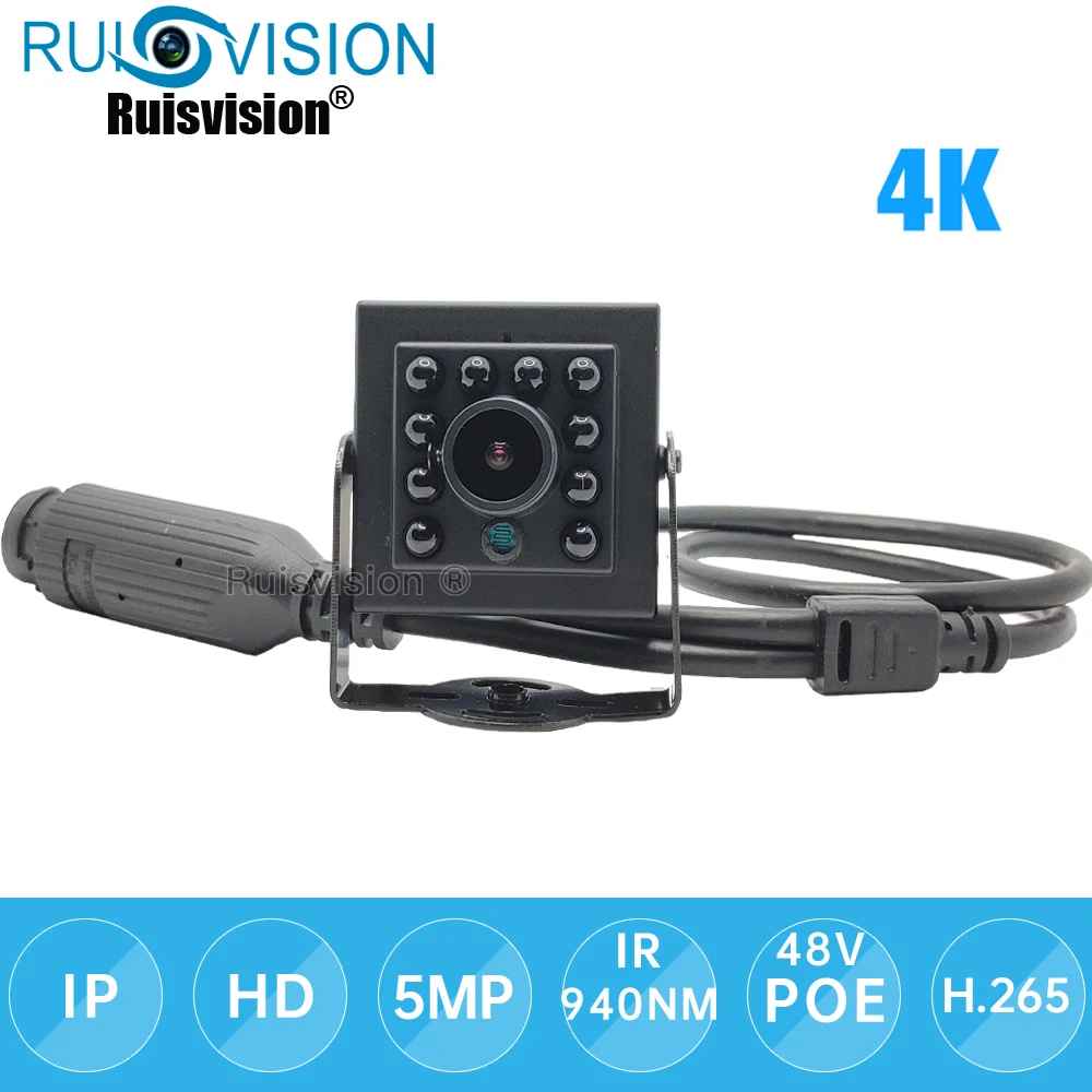 

5MP POE MINI IP Camera 8MP 940NM IR Infrared Night Vision Indoor Network Security Surveillance CCTV Cameras ONVIF 4K Micro IPCAM