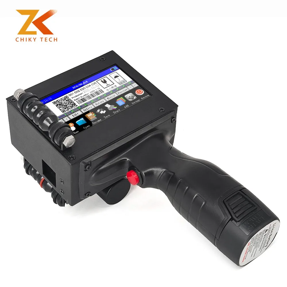 Быстросохнущий 12 7 мм ручной струйный принтер со штрих-кодом Mfg Exp продукция для