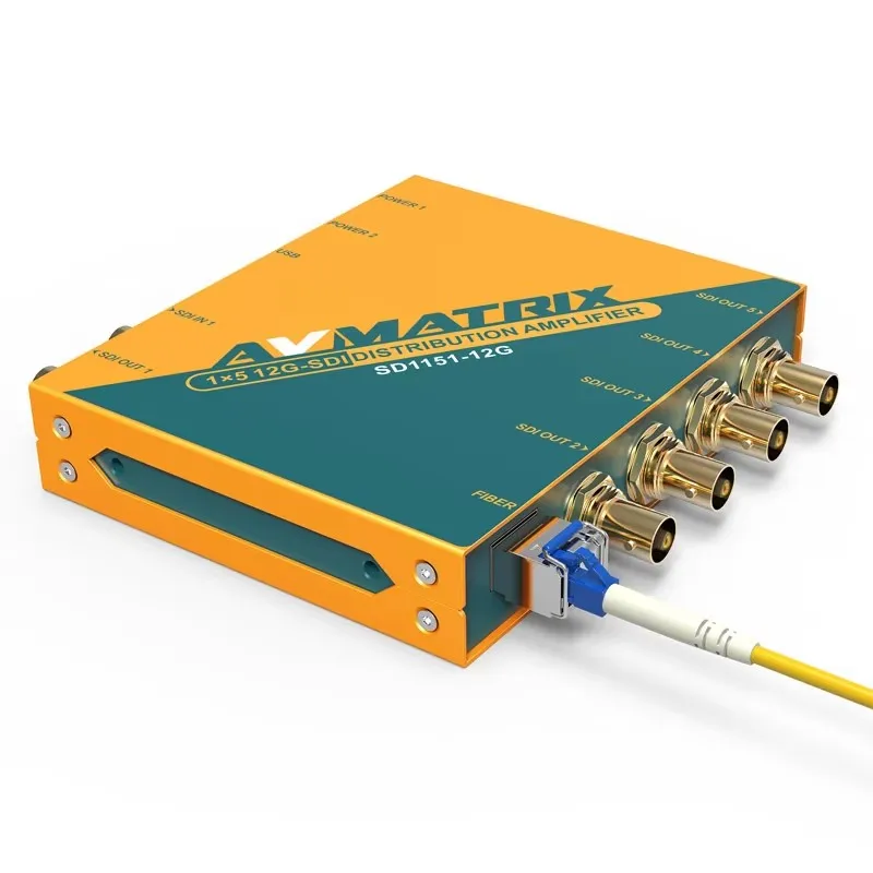 Avmatrix SD1151-12G Один вход на пять выходов 12G-SDI запирающий распределительный усилитель