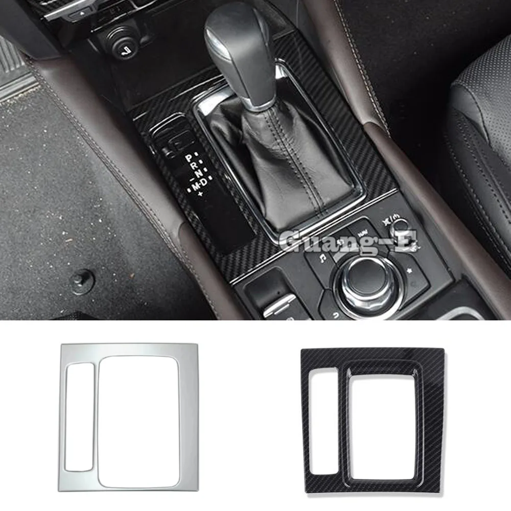 

Car Sticker ABS Inner Middle Front Shift Stall Paddle Cup Frame Trim Parts For Mazda6 Mazda 6 Atenza 2017 2018 2019