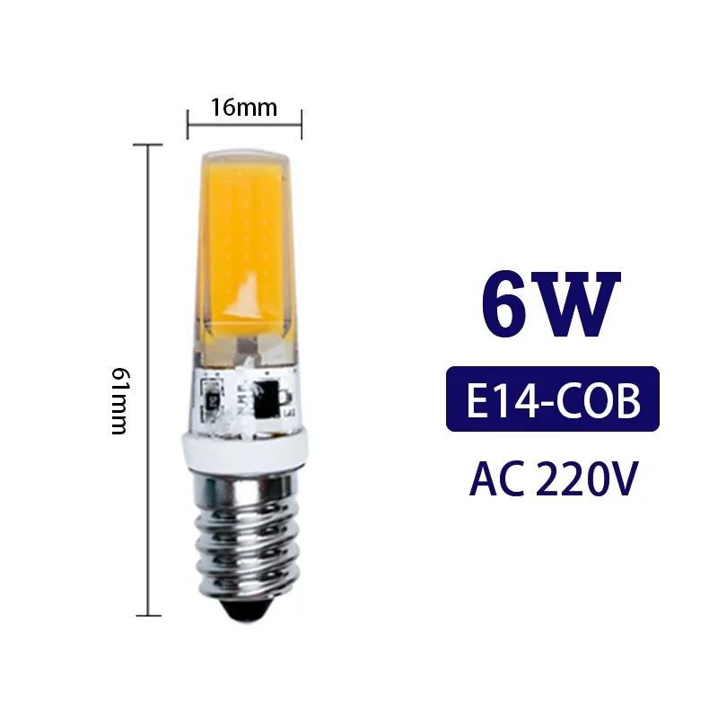 

Светодиодные лампы G4/G9 3W/6W AC/DC 12V/220V, E14 COB