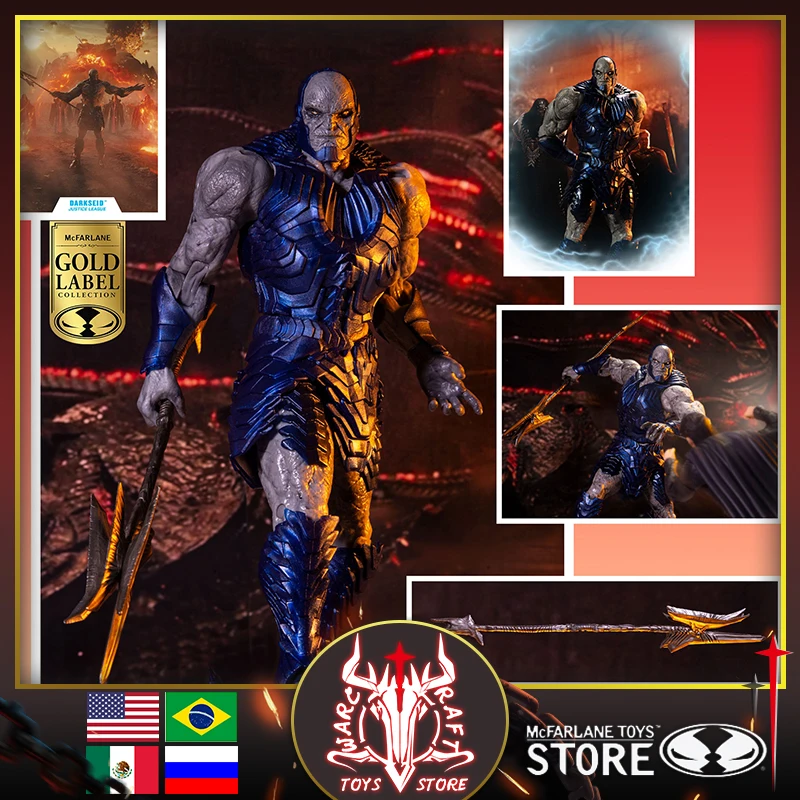 

Игрушки McFarlane Лига Справедливости фильм Darkseid Золотая этикетка ограниченная DC многосторонние 7-дюймовые подвижные фигурки коллекционные