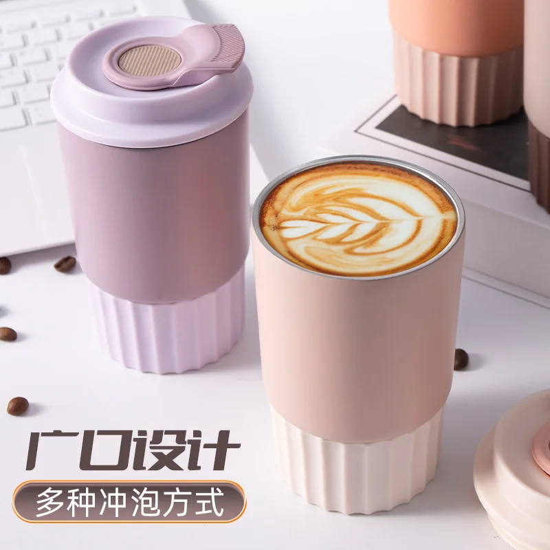 

380ml 304 Stainless Steel Tea Milk Coffee Mug Leak-Proof Thermos Mug Car Thermal Cup Thermosmug Water Bottle For Gifts For Coupl