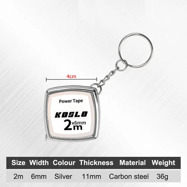 

2-метровая маленькая рулетка, метрическая и императорская система, брелок для ключей, мини-стальная рулетка, карман, портативный, компактный, для переноски