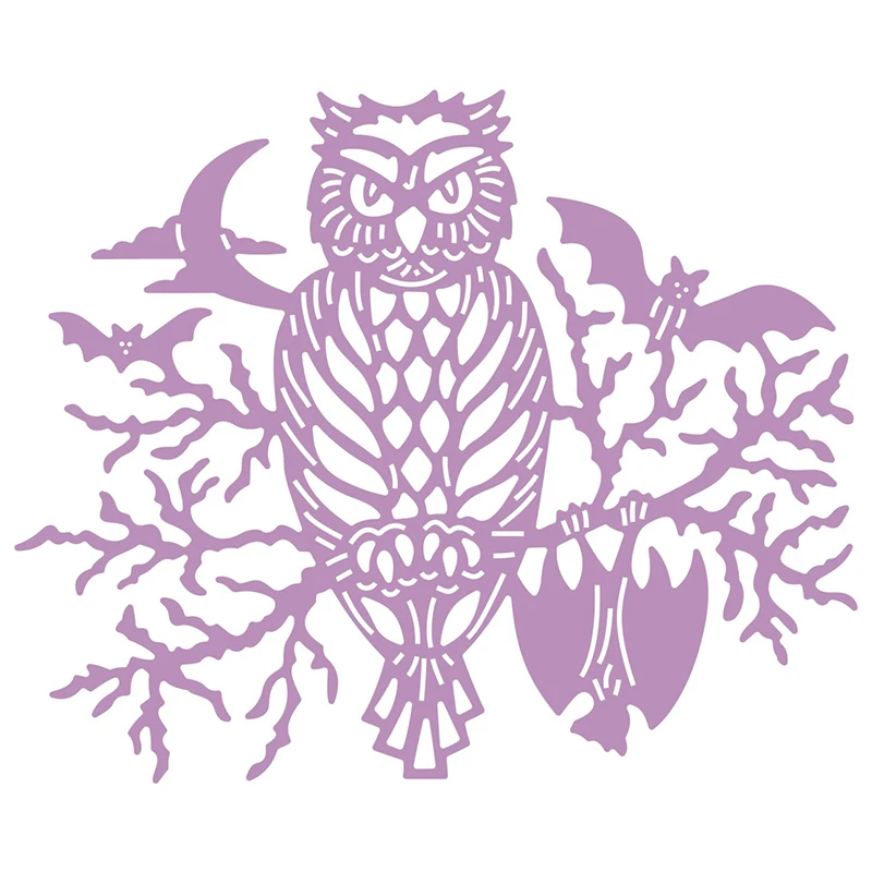 Новинка форма для тиснения летучая мышь Сова ветви ремесло 2021 металлические