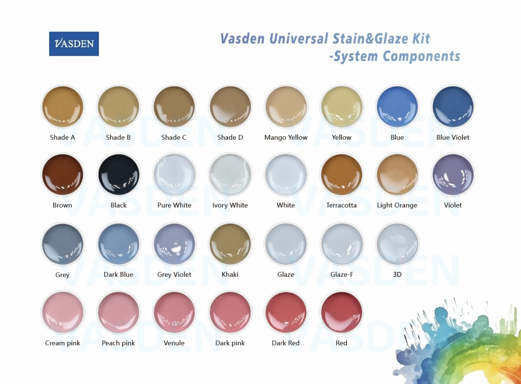 Фото Vasden Stain Glaze Paste Gum Color Cream Pink Red Yellow Color Dental Stain Paste 4 г Stain Paste & Liquid 20 мл №2