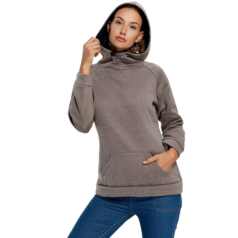 

Women Tee Curved Hem Glove Sleeve Long Sleeve Thumb Hole Hooded Ruched Sleeve Kangaroo Pocket Contrast Heathered T-shirt