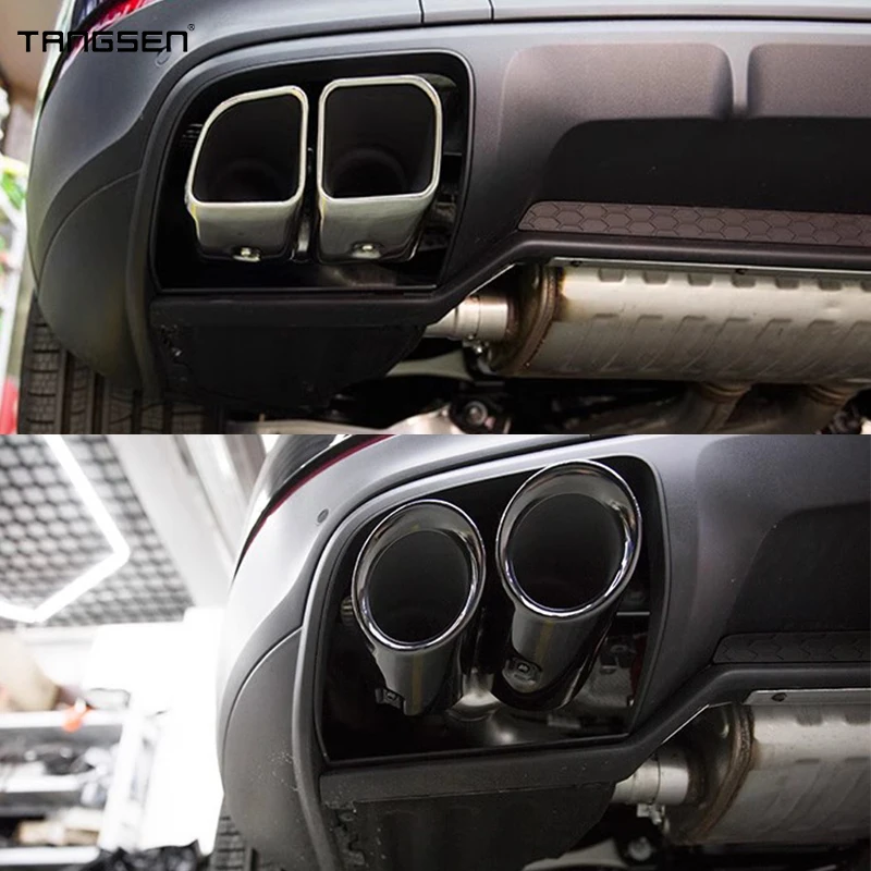 Для Porsche Cayenne 9Y0 2018–2024 обновленная выхлопная труба GTS круглая насадка с четырьмя