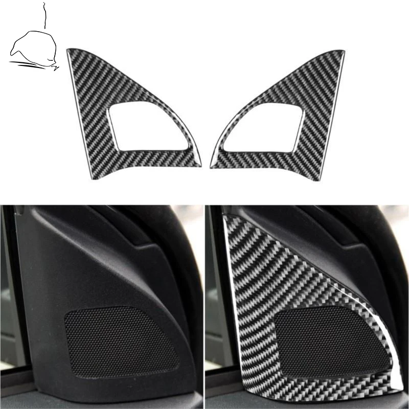 

For Mitsubishi Lancer ES DE 2008-2015 Carbon Fiber Both Side Door Tweeters Sticker Speakers Modified Cover Trim Car Accessories