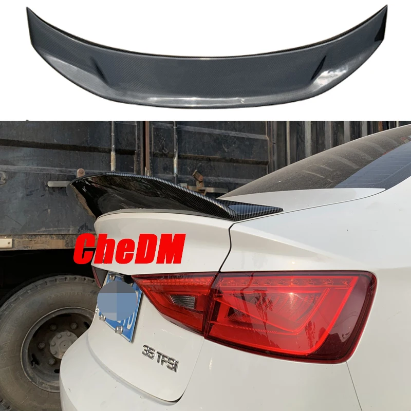Для AUDI A3 S3 RS3 8V лимузин Тип R задний спойлер из углеродного волокна крыло багажника