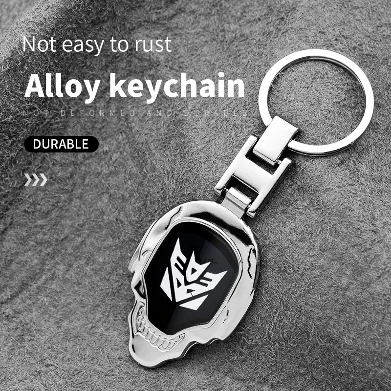 

Car Key Ring For Transformers Decepticon Megatron Red Spider Key Chain Metal Alloy Key Tag Car Decorations Accessories Interior