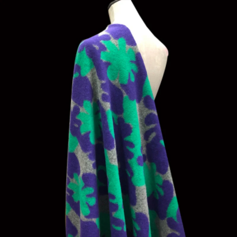 

Wool Cashmere Fabric Autumn Winter Thickened Three-dimensional Black White Jacquard Coat Fabrics Brand Diy Sew Wholesale Cloth