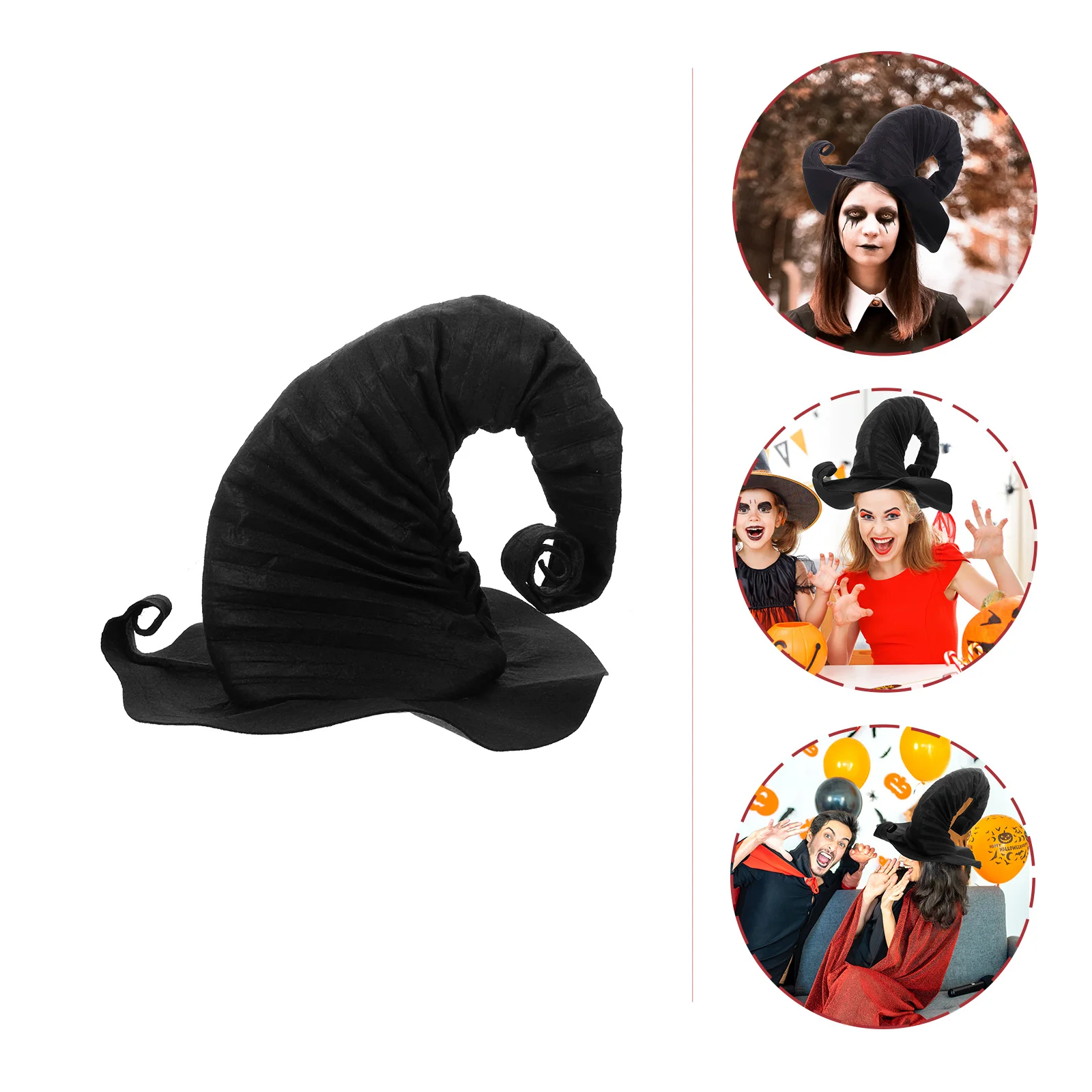 

Witch Hatcostume Hats Wizard Party Accessoriescap Black Capsdecor Accessory Cosplay Headbands Hair Adultup Dress Decoration