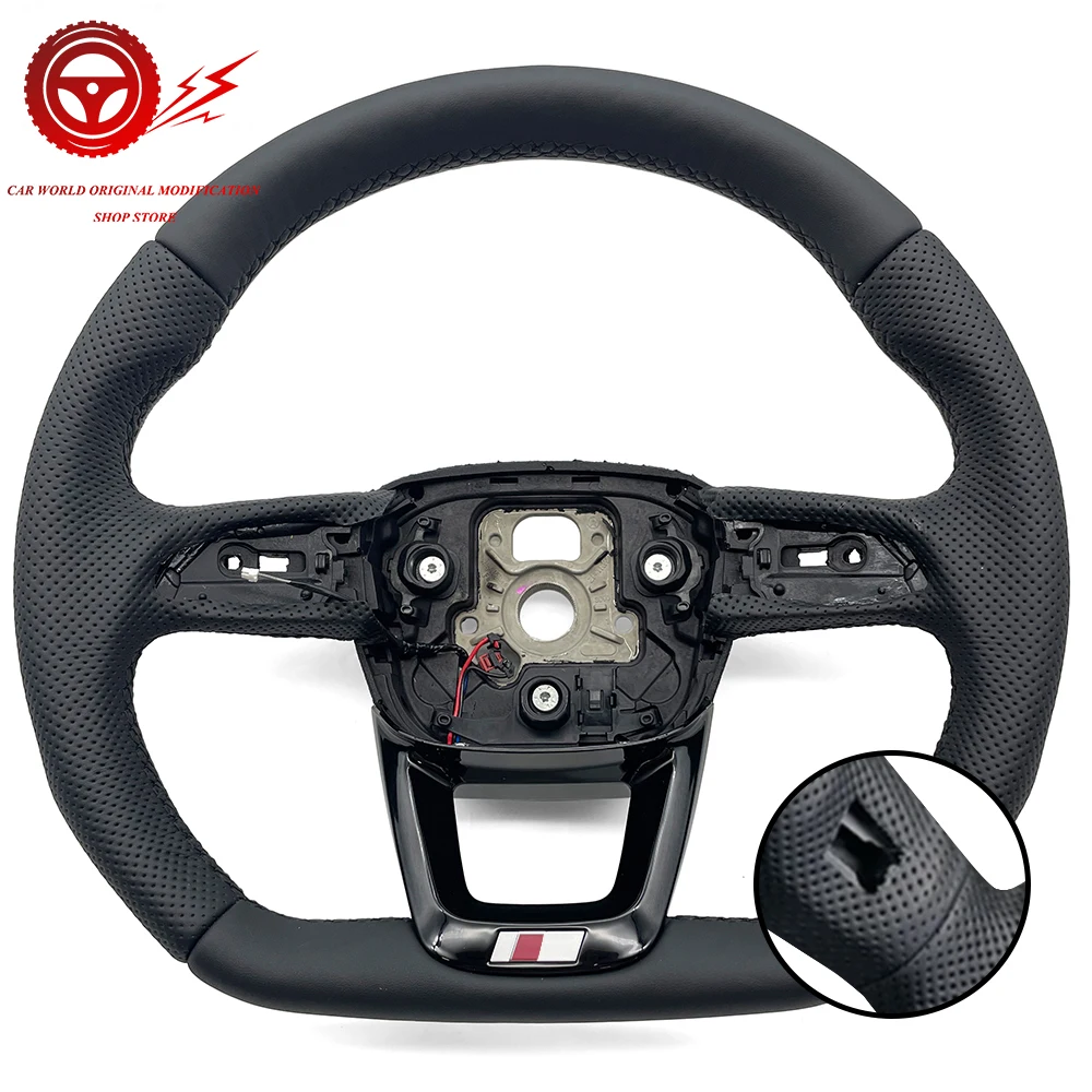 

Полуперфорированный кожаный многофункциональный спортивный руль с подогревом, для Audi Q5 FY Q7