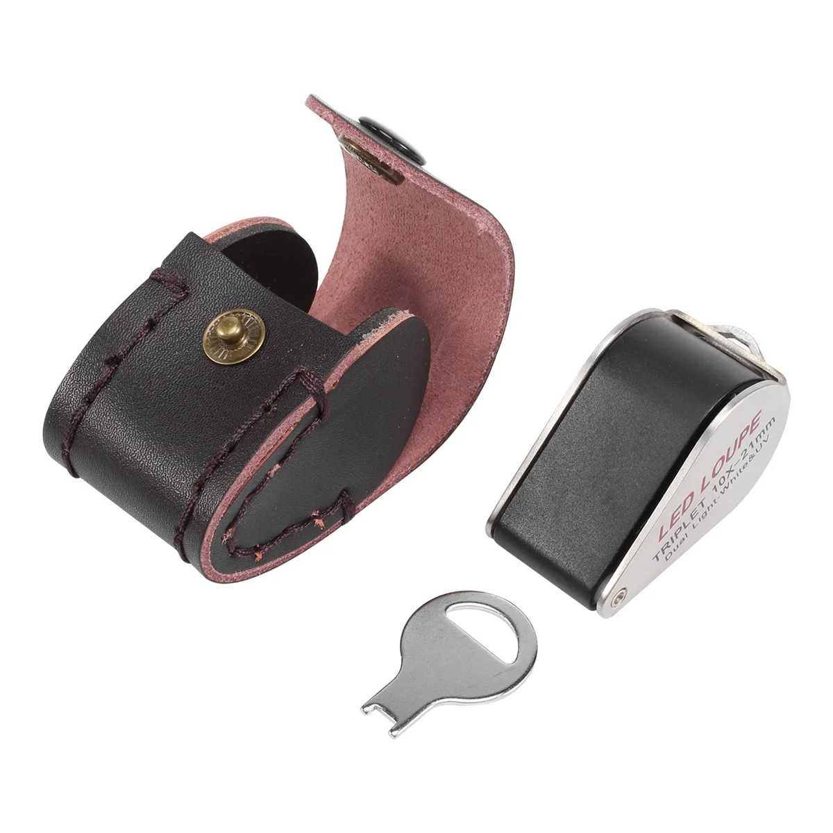 Ювелирная лупа с 10-кратным увеличением тройной линзой и 6 светодиодными