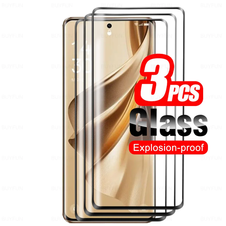 

3Pcs For Oppo Reno10 Pro+ 5G 6.7'' Curved Tempered Glass Appo Reno 10 Pro Plus Reno10Pro 10Pro 2023 Screen Protector Cover Film
