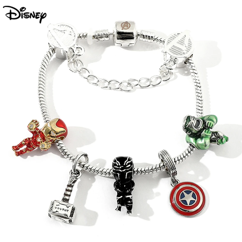 

Superhero Marvel Bracelet Infinty Stones Avengers Jewelry Aesthetic Charm Bracelet Metal DIY Crystal Beads Brand Pulseras Mujer