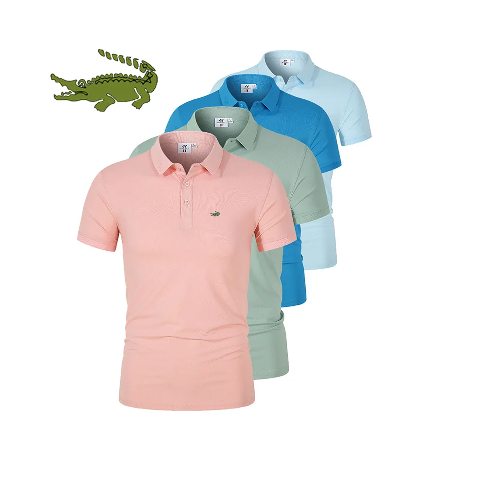 

New Summer Brand Polo Shirt Men Hot High Quality Men's Short Sleeve Print Breathable Top Business Casual Polo Shirt for Men