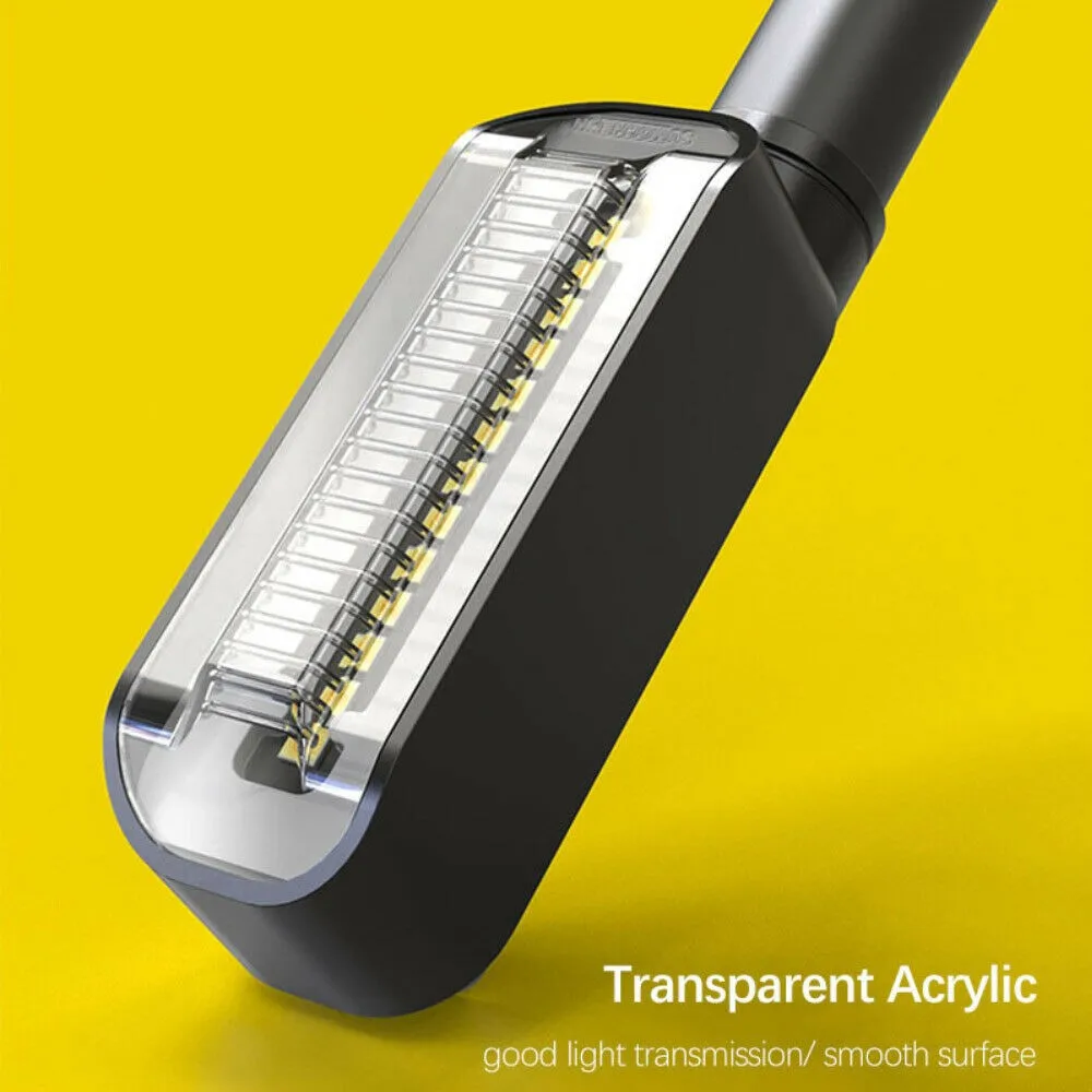 

2*Motorcycle Bike LED Amber Turn Signal Indicators Lights Sequential Rear Amber Flasher Indicator Lamp Accessories