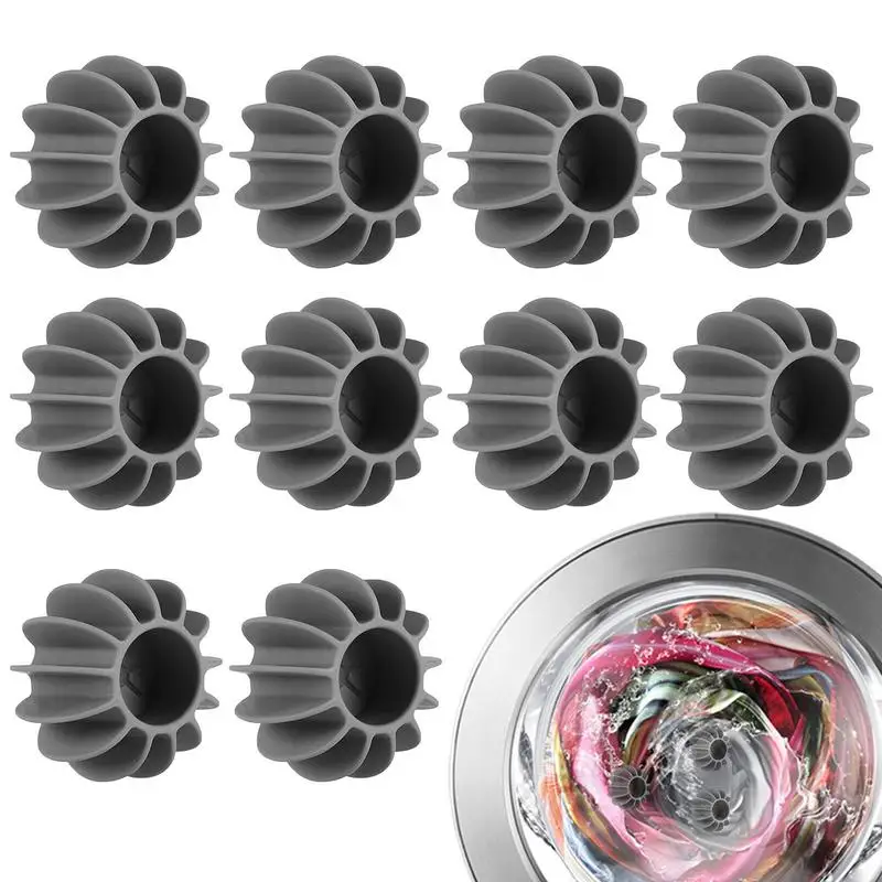 

10 Pack Scratch-less Dryer Ball Reusable Pet Hair Remover For Laundry Washing Machine Home Cloth Cleaning Ball Tool Accessrices