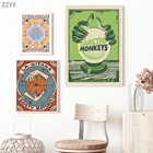 Винтажный калейдоскоп плакаты и принты, арктические обезьяны, Волшебная типография, настенное искусство, Картина на холсте, декоративные картины для подростковой комнаты